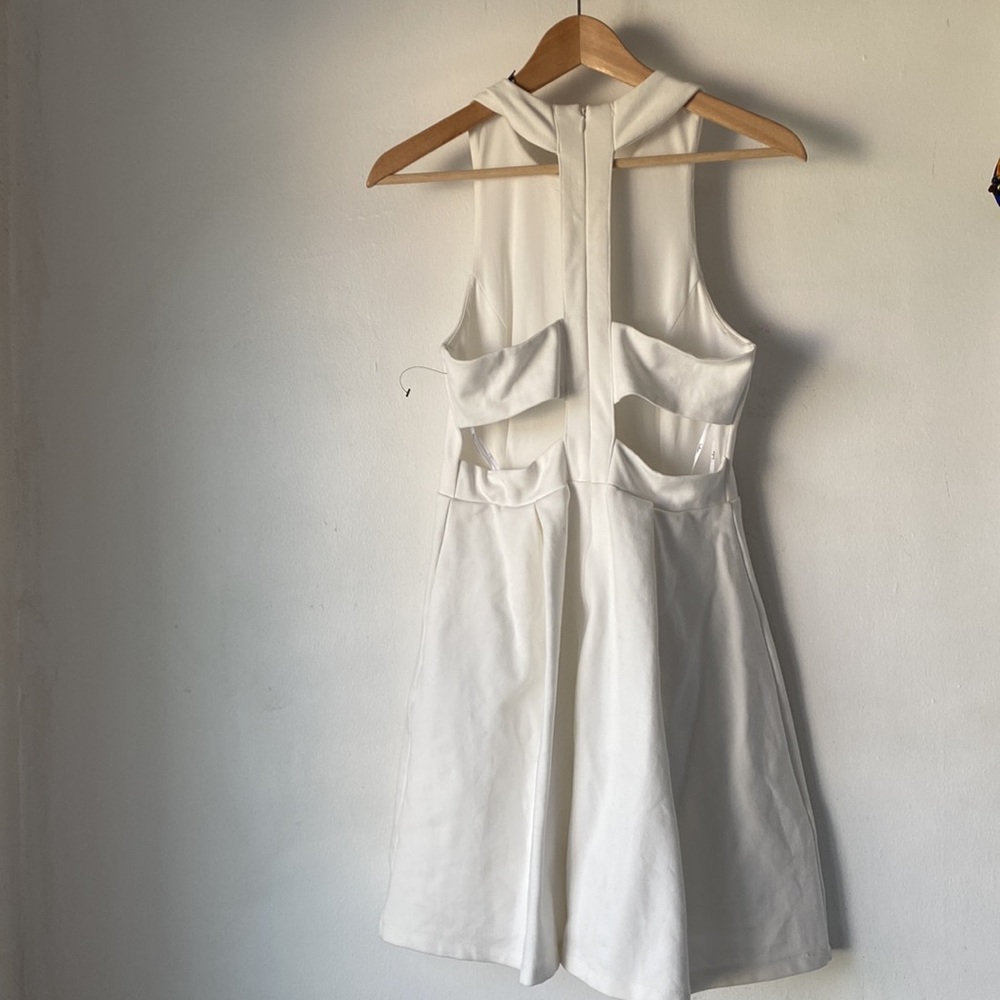 Lulu’s S Cutout and About White Skater Dress - Picture 5 of 14